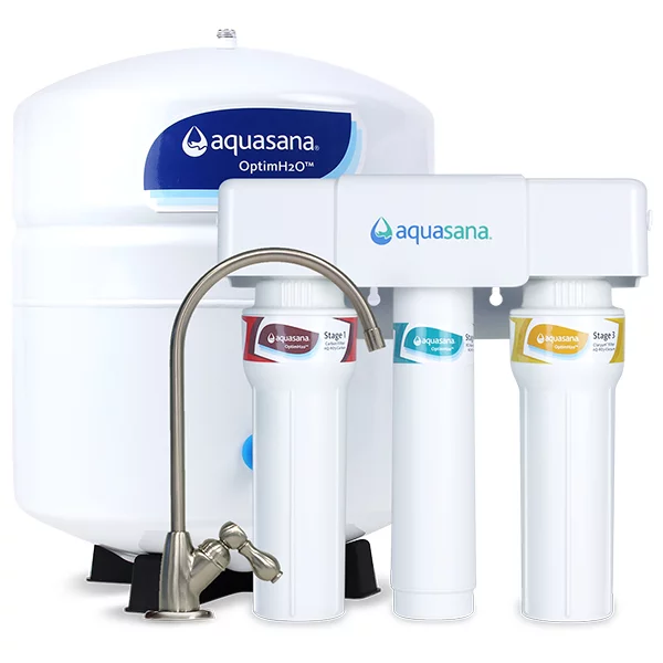 Aquasana OptimH2O under sink RO water filter system for well water