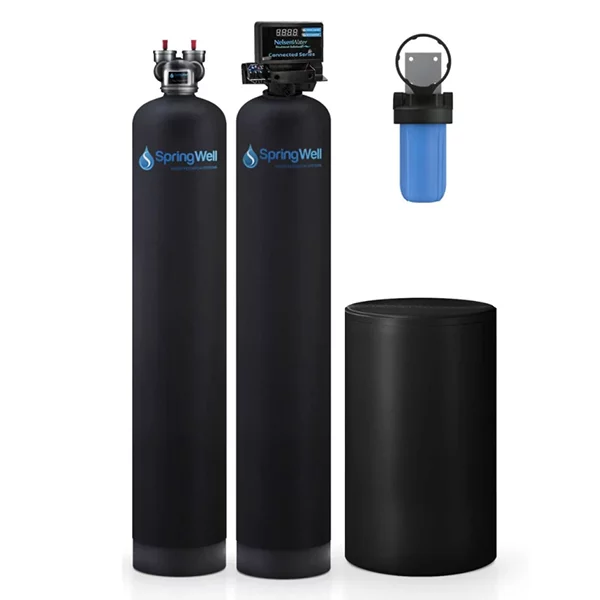 Combination of SpringWell CSS Whole House City Water Filter + Salt-Based Water Softener