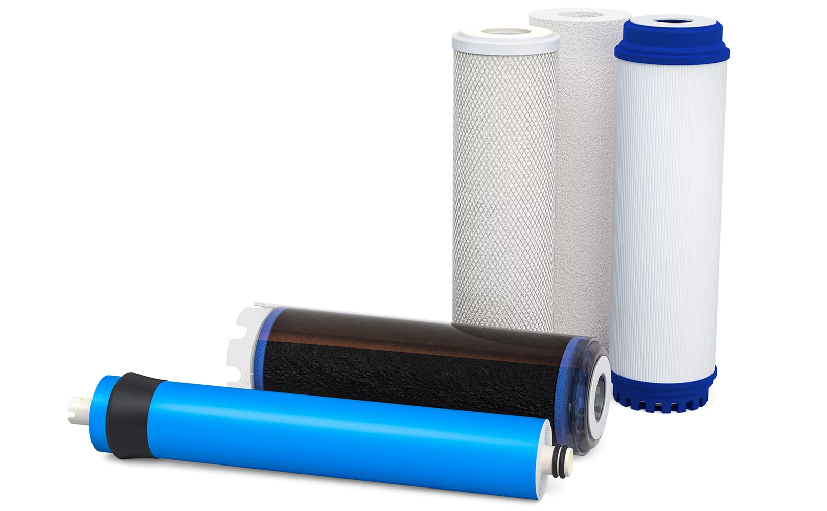 Different Water Filter Cartridges and Membranes