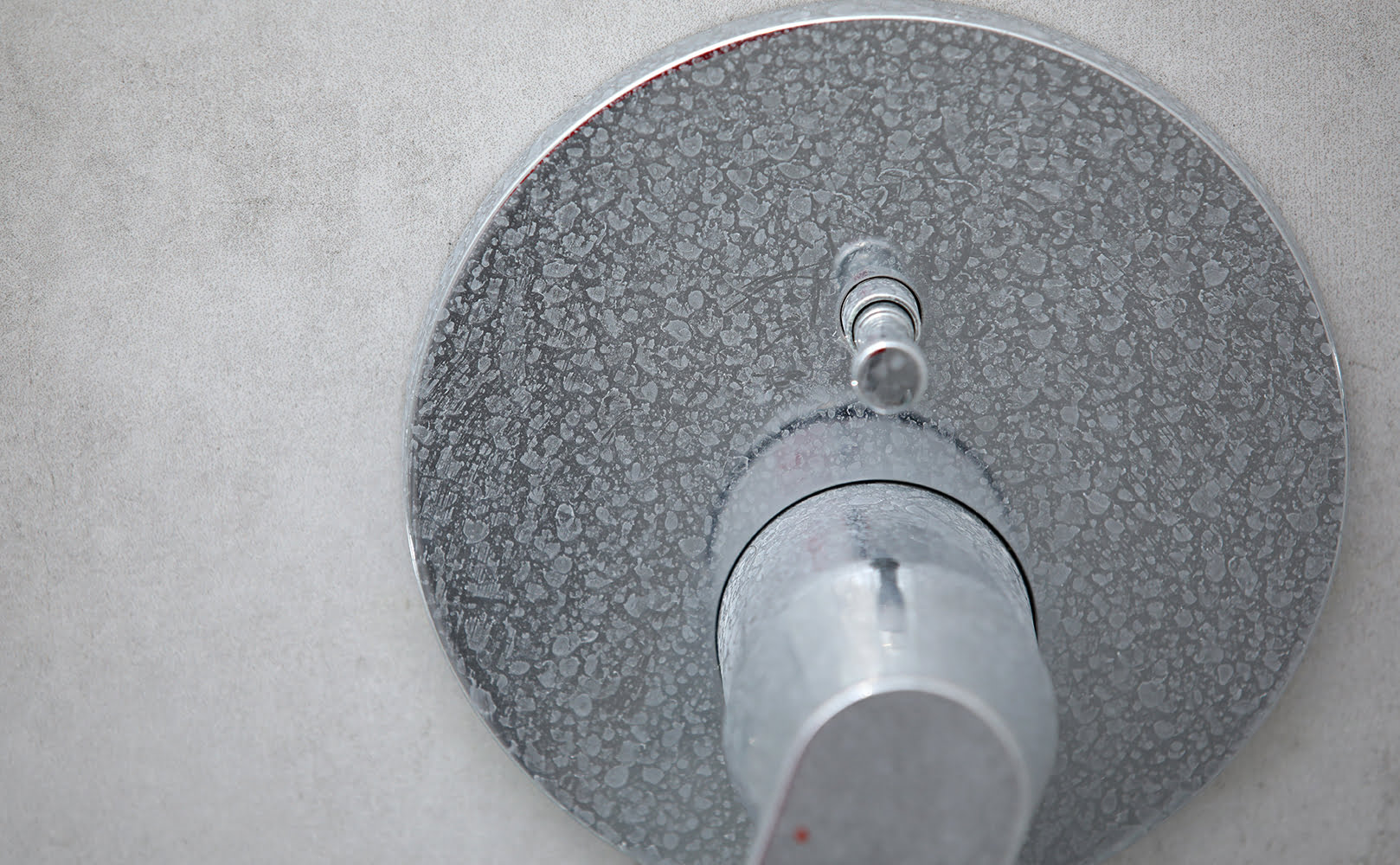 limescale on shower fixture