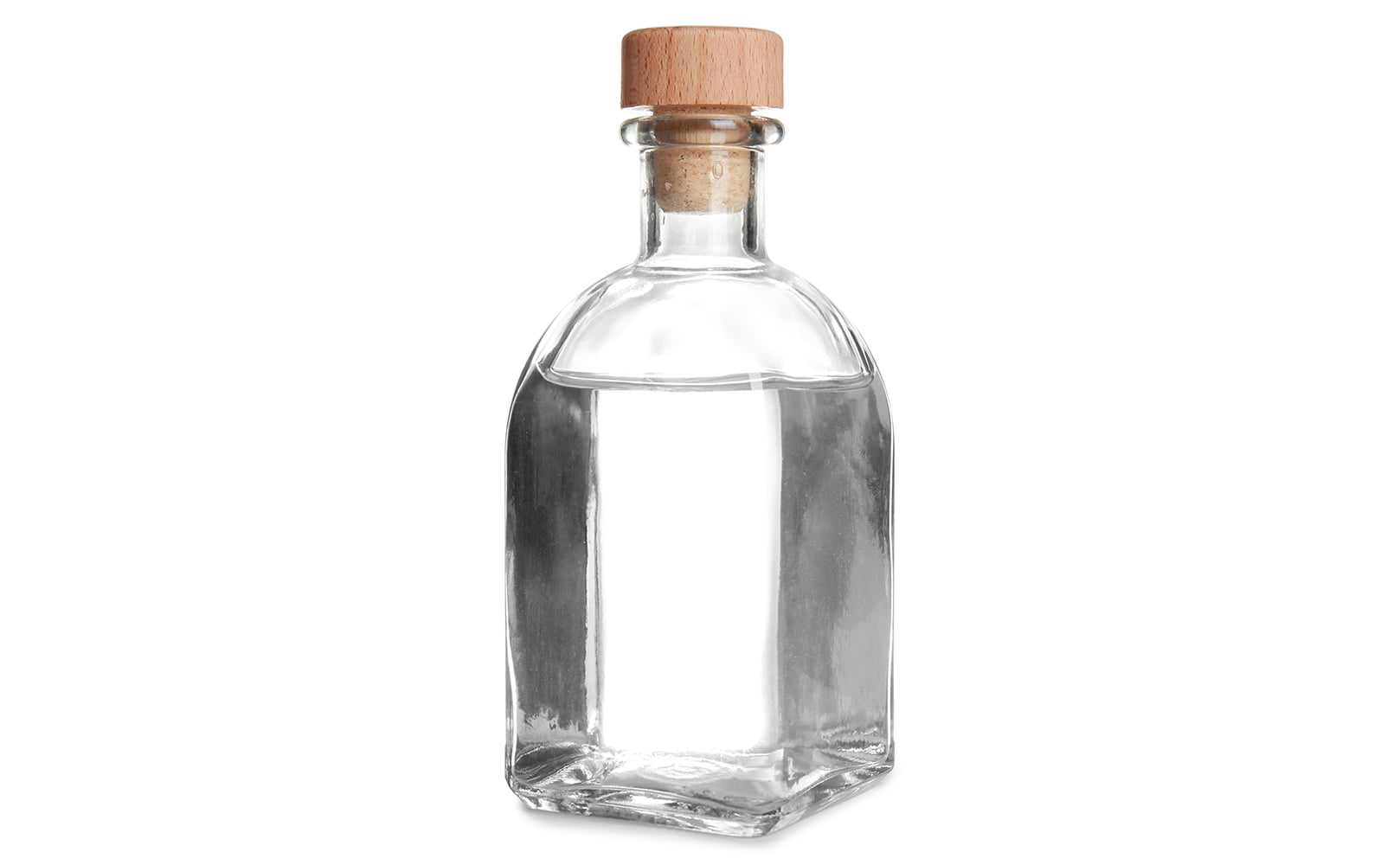 Glass bottle with vinegar
